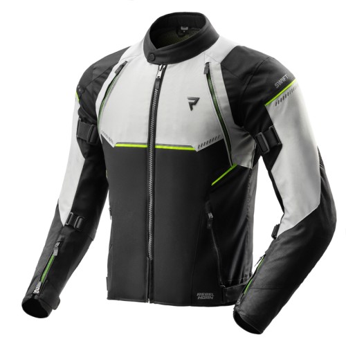 Przejdź do produktu KURTKA MOTOCYKLOWA TEKSTYLNA REBELHORN SWIFT LIGHT GREY FLUO YELLOW