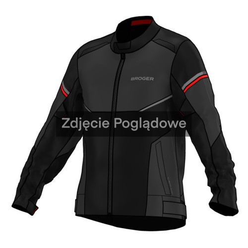 Przejdź do produktu KURTKA MOTOCYKLOWA TEKSTYLNA BROGER GRID BLACK DARK GREY RED