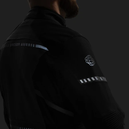 KURTKA MOTOCYKLOWA TEKSTYLNA BROGER OVERLAND BLACK