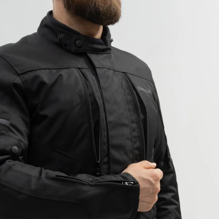 KURTKA MOTOCYKLOWA TEKSTYLNA BROGER OVERLAND BLACK