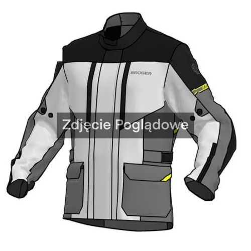 Przejdź do produktu KURTKA MOTOCYKLOWA TEKSTYLNA BROGER OVERLAND BLACK GREY FLUO YELLOW