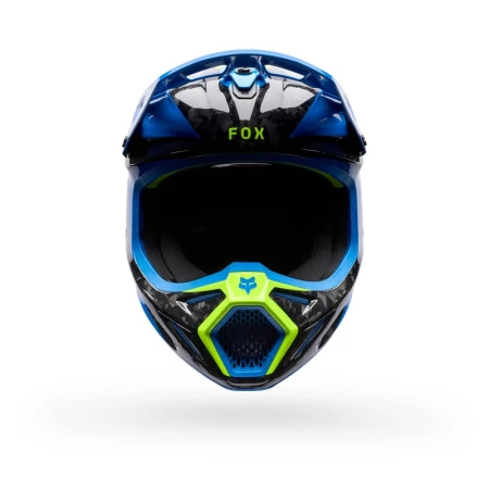 KASK MOTOCYKLOWY FOX V3 RS TACTILE BLUE JEWEL