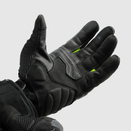 RĘKAWICE MOTOCYKLOWE DAMSKIE REBELHORN CORE BLACK GREY FLUO YELLOW WXS
