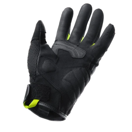 RĘKAWICE MOTOCYKLOWE DAMSKIE REBELHORN CORE BLACK GREY FLUO YELLOW WXS