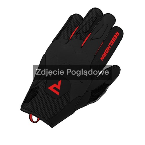 Przejdź do produktu RĘKAWICE MOTOCYKLOWE DAMSKIE REBELHORN CORE BLACK RED WXS