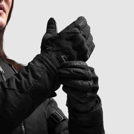 RĘKAWICE MOTOCYKLOWE DAMSKIE REBELHORN CORE BLACK WXS