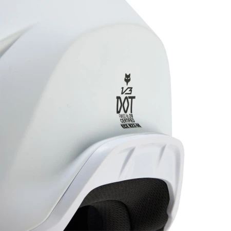 KASK MOTOCYKLOWY FOX V3 SOLID MATTE WHITE