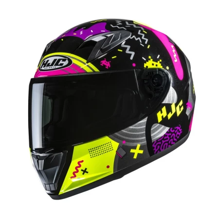 KASK MOTOCYKLOWY JUNIOR HJC Y10 MIKA BLACK PINK