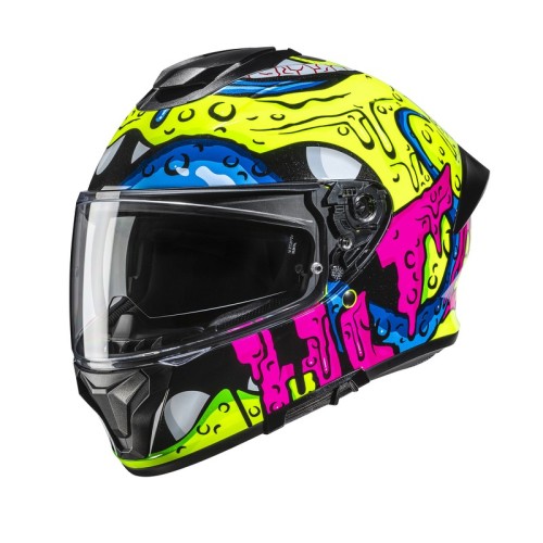 Przejdź do produktu Kask Motocyklowy Integralny HJC C71 SQUEEZE YELLOW PINK