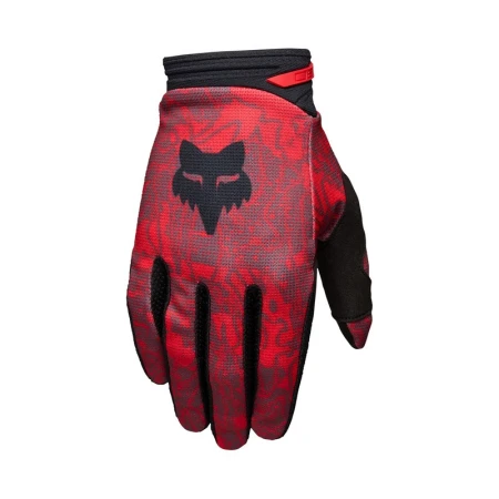 RĘKAWICE MOTOCYKLOWE JUNIOR FOX 180 ABYSS FLUO RED