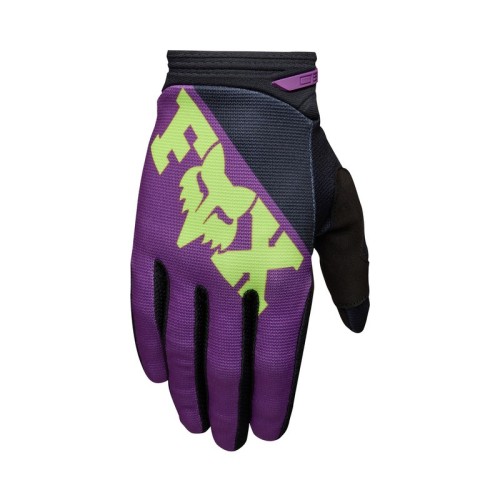 Przejdź do produktu RĘKAWICE MOTOCYKLOWE JUNIOR FOX 180 RAID PURPLE LAVA YXS