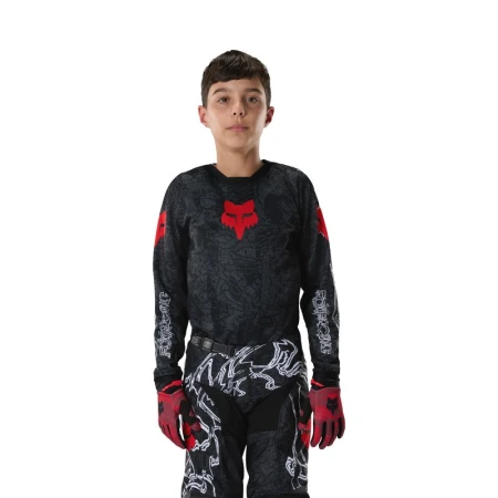 BLUZA MOTOCYKLOWA JUNIOR FOX 180 ABYSS BLACK