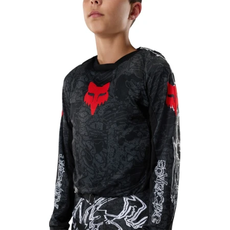 BLUZA MOTOCYKLOWA JUNIOR FOX 180 ABYSS BLACK