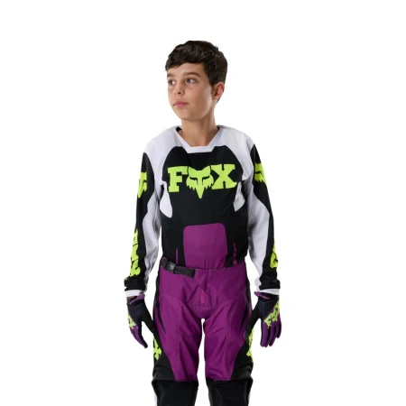 BLUZA MOTOCYKLOWA JUNIOR FOX 180 RAID PURPLE LAVA