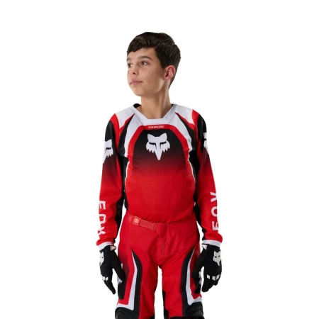 BLUZA MOTOCYKLOWA JUNIOR FOX 180 FRAME RED