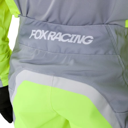 SPODNIE MOTOCYKLOWE FOX 180 FRAME GREY YELLOW