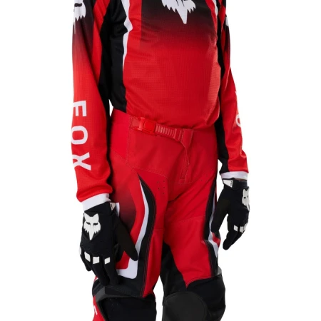 SPODNIE MOTOCYKLOWE JUNIOR FOX 180 FRAME RED 24