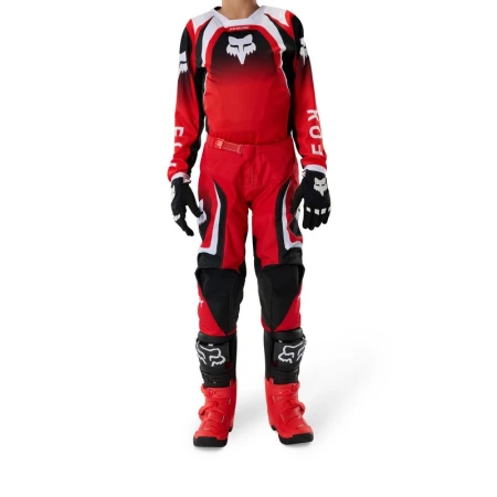 SPODNIE MOTOCYKLOWE JUNIOR FOX 180 FRAME RED 24