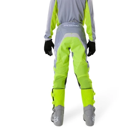 SPODNIE MOTOCYKLOWE JUNIOR FOX 180 FRAME GREY YELLOW 28