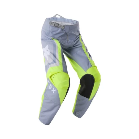 SPODNIE MOTOCYKLOWE JUNIOR FOX 180 FRAME GREY YELLOW 28