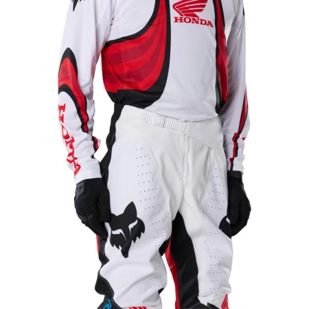 SPODNIE MOTOCYKLOWE FOX 180 HONDA WHITE RED