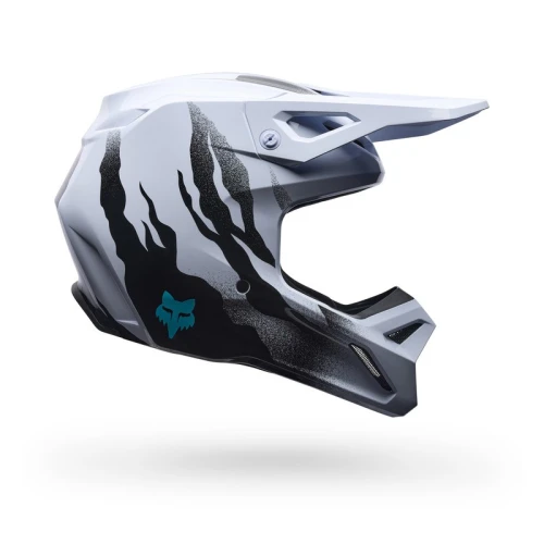 Kask Motocyklowy Off Road Fox V1 CLUTCH WHITE BLACK