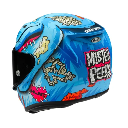KASK MOTOCYKLOWY HJC RPHA12 MISTER PEEKS COD BLUE RED