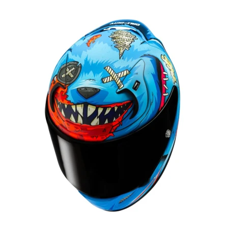 KASK MOTOCYKLOWY HJC RPHA12 MISTER PEEKS COD BLUE RED