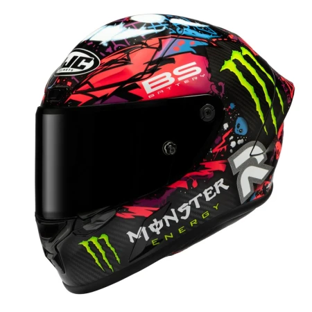 KASK MOTOCYKLOWY HJC RPHA1 V2 CARBON FUNKY DIABLO BLACK RED