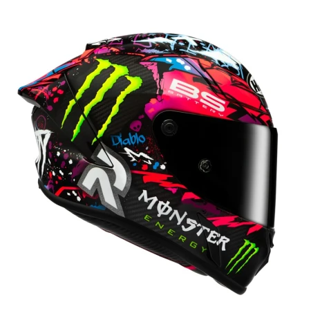 KASK MOTOCYKLOWY HJC RPHA1 V2 CARBON FUNKY DIABLO BLACK RED