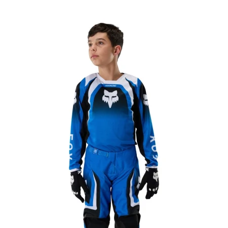 BLUZA MOTOCYKLOWA JUNIOR FOX 180 FRAME BLUE