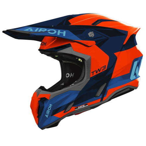 Przejdź do produktu Kask Motocyklowy Off Road AIROH Twist 3 FANCY BLUE ORANGE GLOSS