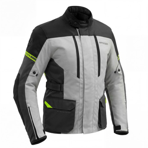 Przejdź do produktu Kurtka Motocyklowa Tekstylna Broger Overland Black Grey Fluo Yellow