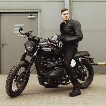 JEANSY MOTOCYKLOWE REBELHORN RAGE 2 TAPERED FIT WASHED BLACK 28/34