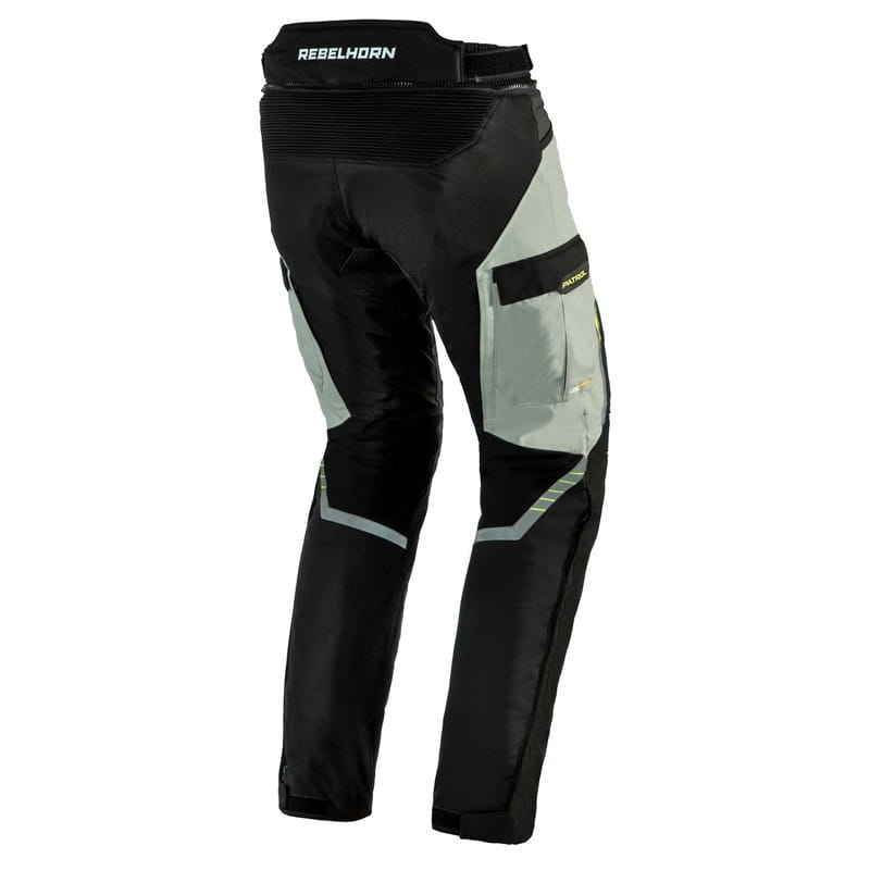 SPODNIE TEKSTYLNE REBELHORN PATROL GREY/BLACK/FLO YELLOW XS