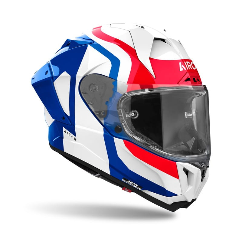 KASK MOTOCYKLOWY AIROH GP800 COMPETITION BLUE RED GLOSS