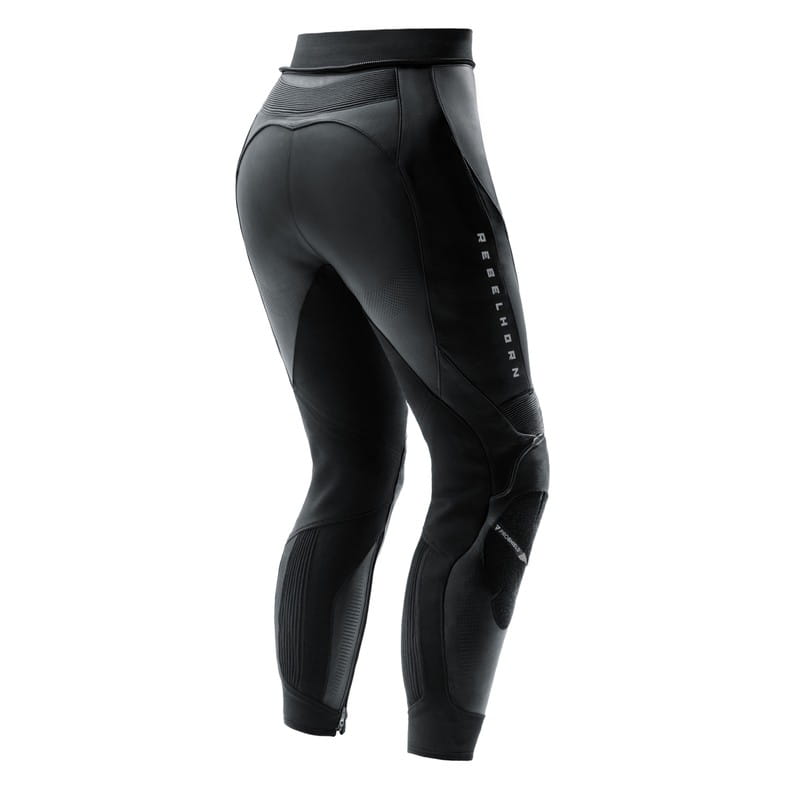 SPODNIE MOTOCYKLOWE SKÓRZANE DAMSKIE REBELHORN DIVA BLACK W32