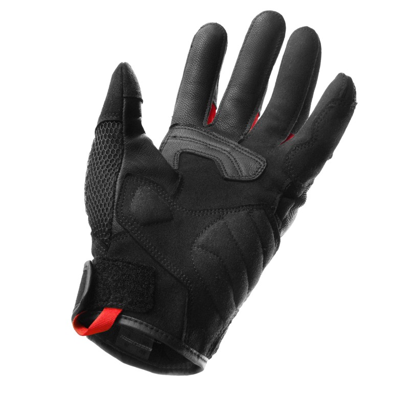 RĘKAWICE MOTOCYKLOWE REBELHORN CORE BLACK RED