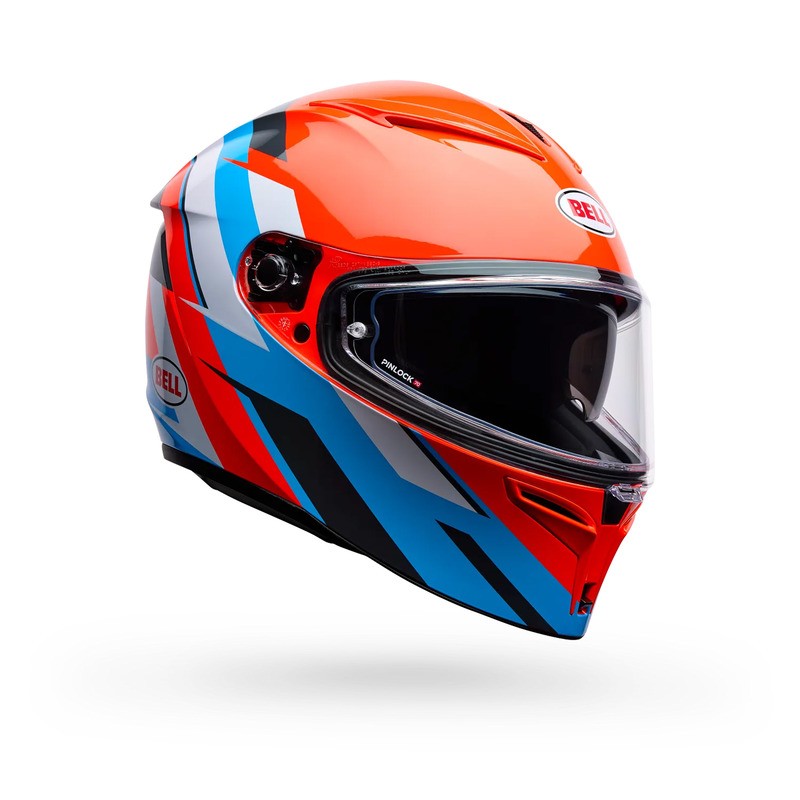 KASK MOTOCYKLOWY BELL LITHIUM NOVA ORANGE BLUE