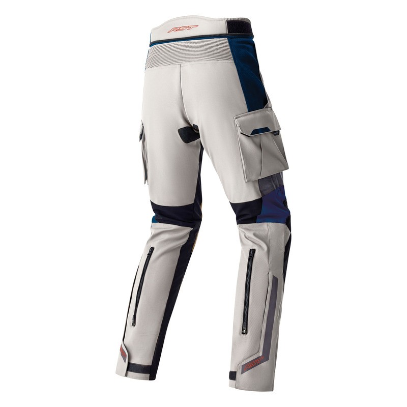SPODNIE MOTOCYKLOWE TEKSTYLNE RST PRO SERIES ADVENTURE D3O SILVER BLUE