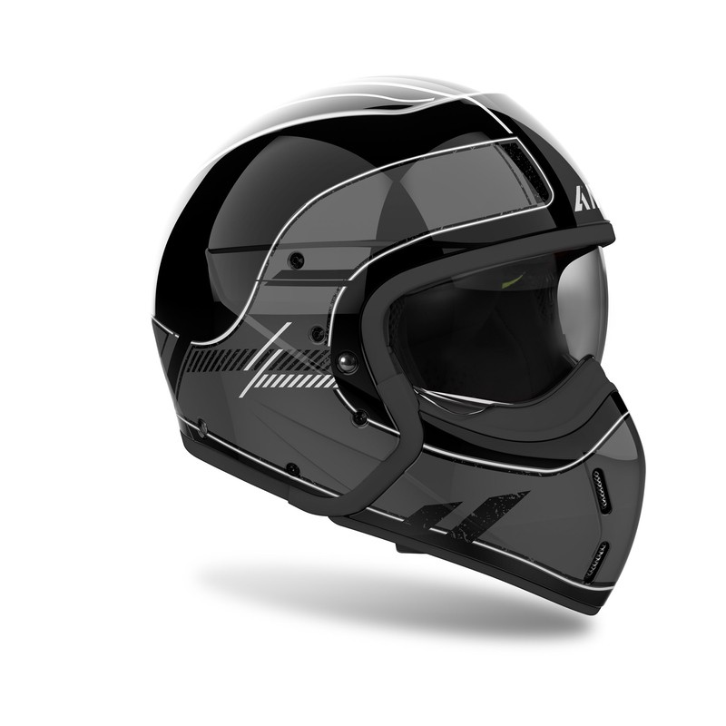 KASK MOTOCYKLOWY AIROH J110 RASTER DARK GREY GLOSS