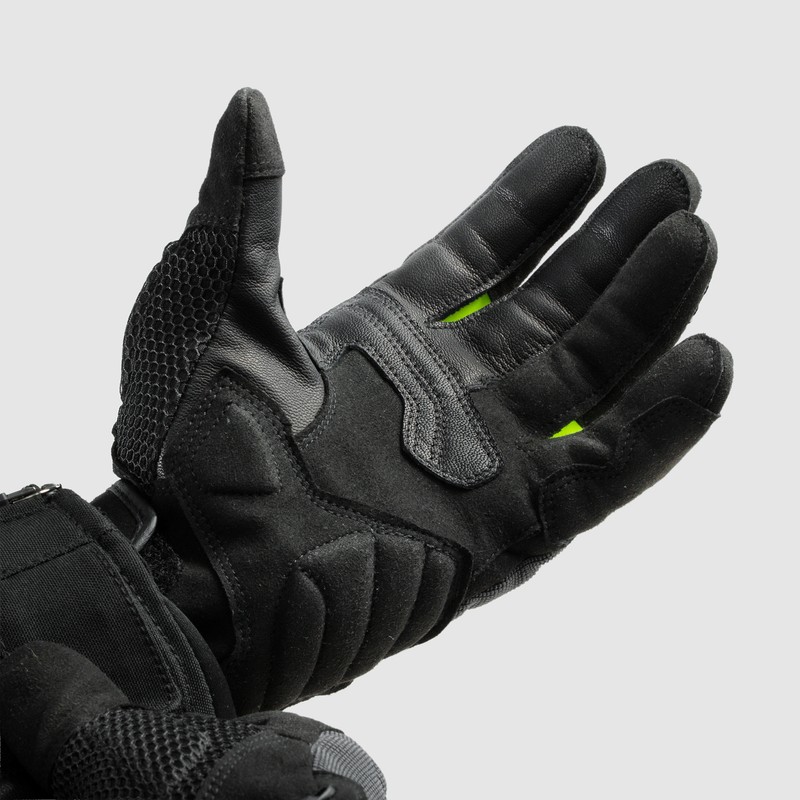 RĘKAWICE MOTOCYKLOWE DAMSKIE REBELHORN CORE BLACK GREY FLUO YELLOW WXS