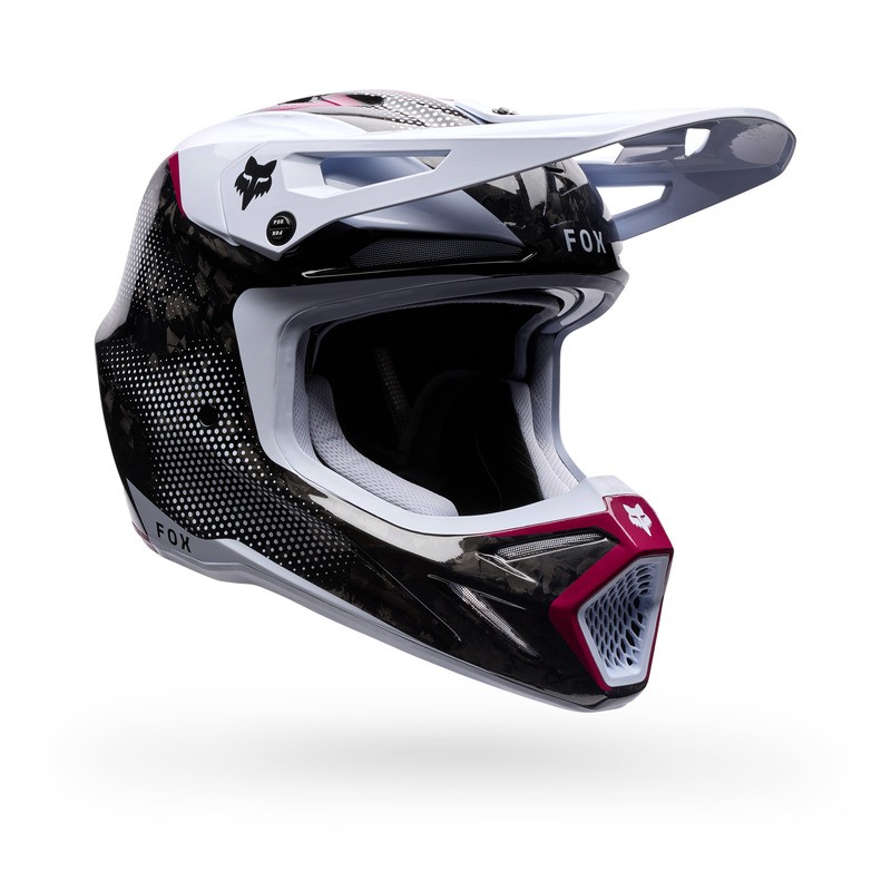 KASK MOTOCYKLOWY FOX V3 RS TACTILE WHITE
