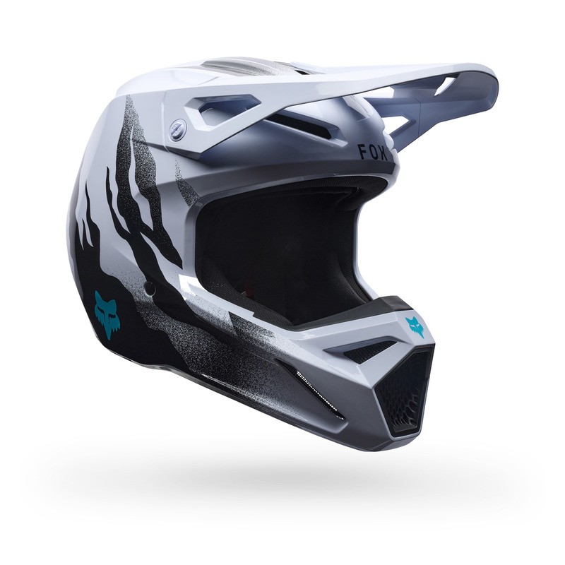 KASK MOTOCYKLOWY FOX V1 CLUTCH WHITE BLACK